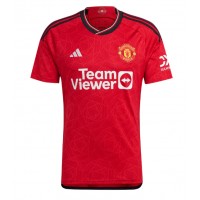 Koszulka piłkarska Manchester United Donny van de Beek #34 Strój Domowy 2023-24 tanio Krótki Rękaw